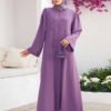 Chic Abaya Turkey – Sophisticated Violet Elegance for Everyday Wear - Image 8
