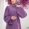 Chic Abaya Turkey – Sophisticated Violet Elegance for Everyday Wear - Image 7