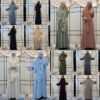 woman clothes shops,Fashion Solid Color Women Dress Robe Suit - Image 6