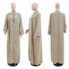 ladies clothes shopsWomen's Diamond Ribbon Loose Swing Dress Musilm Robe - Image 4