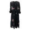 abaya style for girl, Embroidery With Belt Fashion Elegant Dress - Image 4