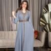 Stylish Abaya Style, Fashion Hot Drill Long-sleeved Dress - Image 5
