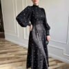 Breezy Dress for Summer – Floral A-Line with Adjustable Waist & Long Sleeves - Image 2