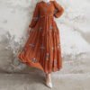 abaya style for girl, Embroidery With Belt Fashion Elegant Dress - Image 2