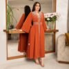 Stylish Abaya Style, Fashion Hot Drill Long-sleeved Dress - Image 3