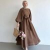 fashion abaya outfit,Muslim Fashion Suit,two pcs - Image 5