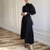 Breezy Dress for Summer – Floral A-Line with Adjustable Waist & Long Sleeves - Image 6