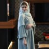Glamorous Abayas Fashion – Light Green Robe with Sequin Elegance - Image 4