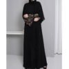 Embroidered abaya Flower Elegant Cardigan Robe - Image 5