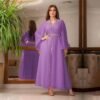 Stylish Abaya Style, Fashion Hot Drill Long-sleeved Dress - Image 4