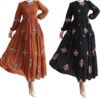 abaya style for girl, Embroidery With Belt Fashion Elegant Dress - Image 3