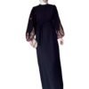 muslim women clothing,Temperament Printed Loose Long Muslim Gown Dress - Image 5