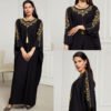 muslim women,Fashionable Elegant Blouse Embroidered Dress 10 a collage of a woman in a black dress,muslim women