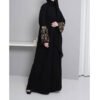Embroidered abaya Flower Elegant Cardigan Robe - Image 6