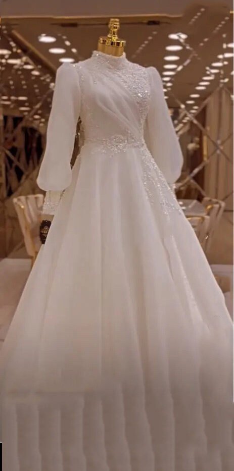 Alternative view of islamic bride dress,Elegant High-end Banquet Dress For Women