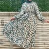 Ruffled Collar Conservative Dress,abaya for cheap - Image 7