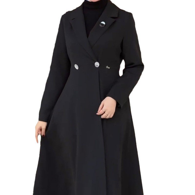 winter women coats,Elegant Mid-length Robe Trench Coat 3 winter women coats,Elegant Mid-length Robe Trench Coat - Image 3
