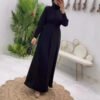 Striking Abaya Style Latest – Belted Crumple Design in Elegant Colors - Image 2