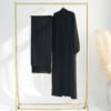 abaya women, Turkey Dubai Solid Color Two-piece Suit - Image 9