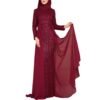 abaya style wedding dress,Sequin Elegant Slim-fit Long Sleeve Dress - Image 2