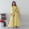 Chiffon Long Muslim Embroidered Crew Neck Dress With Headscarf,fashion abayas - Image 6