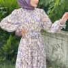 Ruffled Collar Conservative Dress,abaya for cheap - Image 6