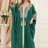 Sleeve Bow Tie Plus Size Tassel Split Dress,abaya websites - Image 5