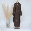 abaya clothing online,  Embroidery Elegant Cardigan Robe - Image 6