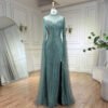 Elegant Flounced Sleeve Split Fishtail Dress,islamic bridal dresses, - Image 3