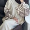 abaya  emirati,Fashion Embroidered DUBAI Turkish Robe - Image 7