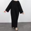 dress abaya, Solid Color Hoodie Dress - Image 7