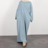 dress abaya, Solid Color Hoodie Dress - Image 2
