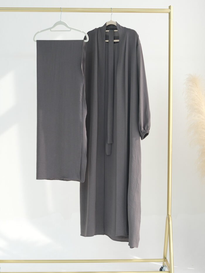 Alternative view of abaya women, Turkey Dubai Solid Color Two-piece Suit