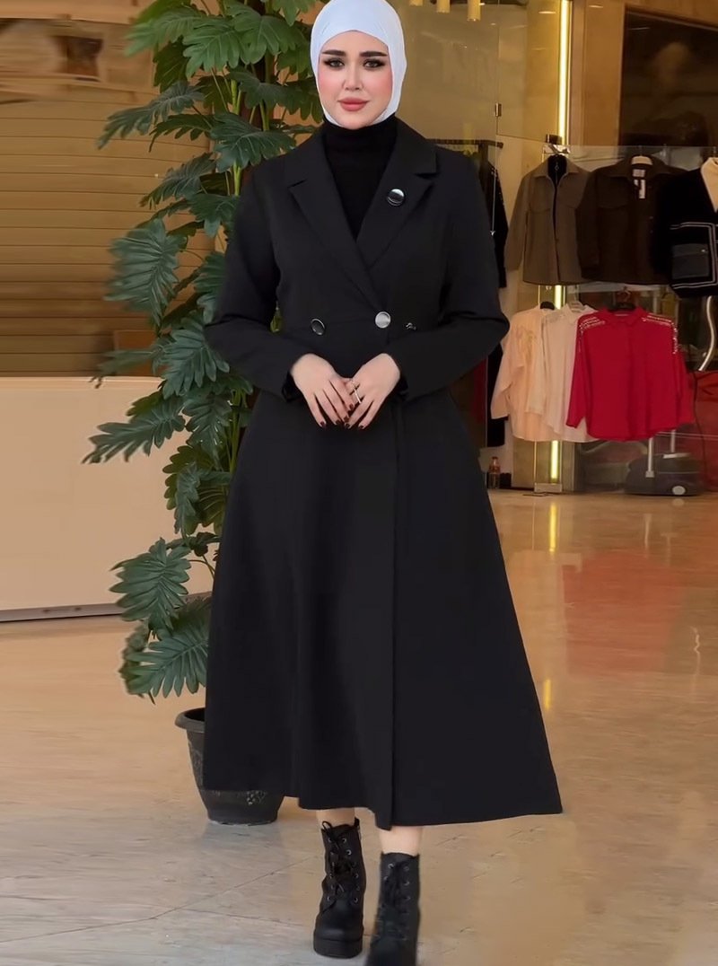 winter women coats,Elegant Mid-length Robe Trench Coat 5 winter women coats,Elegant Mid-length Robe Trench Coat - Image 5