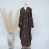 abaya clothing online,  Embroidery Elegant Cardigan Robe - Image 3