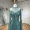 Elegant Flounced Sleeve Split Fishtail Dress,islamic bridal dresses, - Image 5
