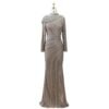 Nude Fishtail Slim Women Dress,wedding dress for muslim - Image 2