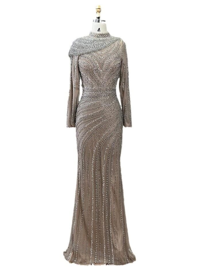 Alternative view of Nude Fishtail Slim Women Dress,wedding dress for muslim
