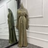 Bubble Sleeve Cardigan Elegant Long Dress In Dubai,abaya fashion islam - Image 4