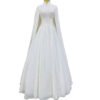 islamic dress wedding,Lace Slim Long Wedding Dress - Image 2