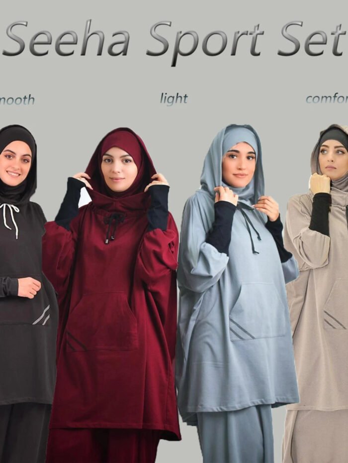 a group of women wearing hijabs ,pink hoodie hijab fight