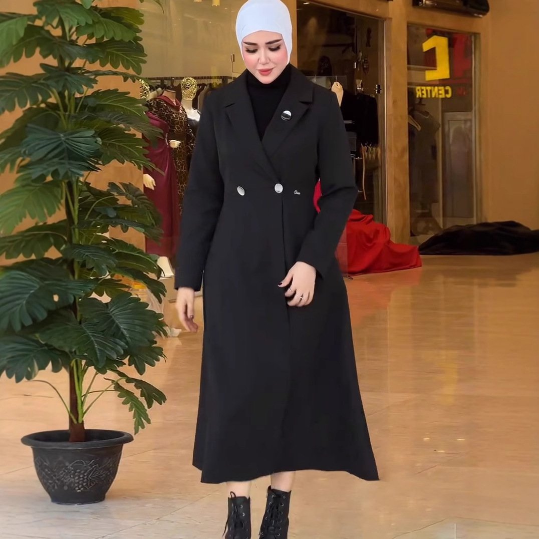 winter women coats,Elegant Mid-length Robe Trench Coat 6 winter women coats,Elegant Mid-length Robe Trench Coat - Image 6