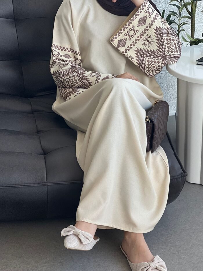 Alternative view of abaya  emirati,Fashion Embroidered DUBAI Turkish Robe