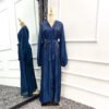 Bubble Sleeve Cardigan Elegant Long Dress In Dubai,abaya fashion islam - Image 7