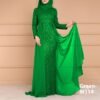 abaya style wedding dress,Sequin Elegant Slim-fit Long Sleeve Dress - Image 5