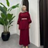 a woman in a red dress, skirts for women,abaya clothing online