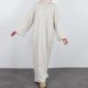dress abaya, Solid Color Hoodie Dress - Image 3