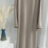 dress abaya, Solid Color Hoodie Dress - Image 4