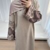 abaya  emirati,Fashion Embroidered DUBAI Turkish Robe - Image 4
