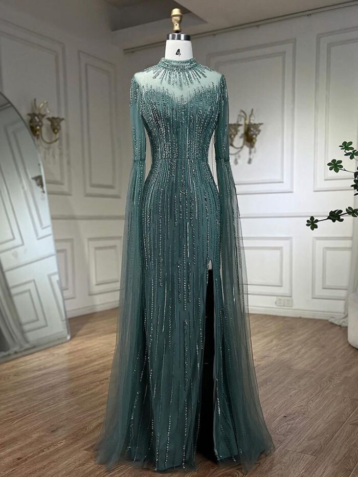 a mannequin wearing a dress, islamic bridal dresses